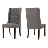 Sophisticated Tufted Dining Chair With High Back Design