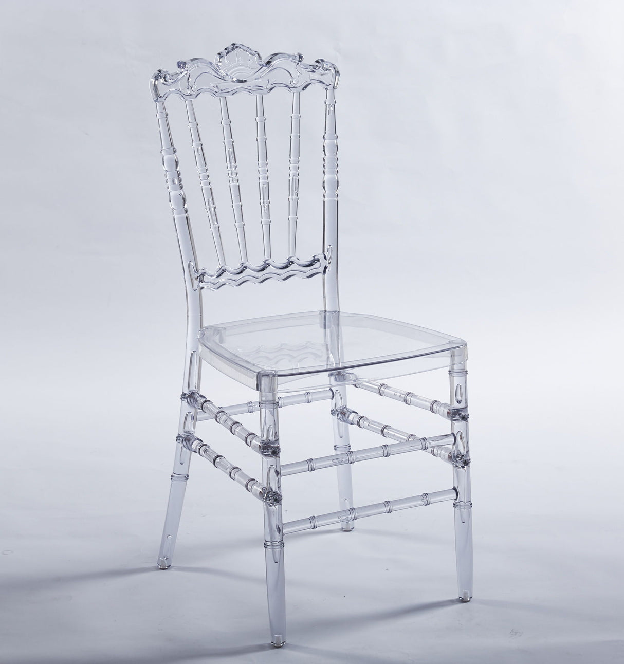 Dining Chair With Plastic Seat, Welding Chair (Set of 4) - Transparent