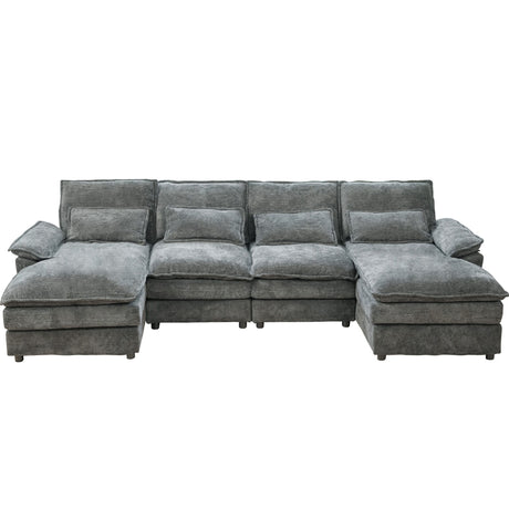 Modular Sectional Sofa Cloud Couch With Double Chaise Lounge