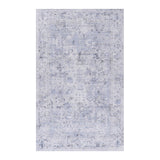 Maval - 2' X 3' Washable Area Rug - Blue / Cream