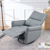 360° Modern Small Rocking Swivel Recliner Chair With Side Pocket