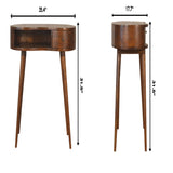 Rounded Writing Desk - Chestnut