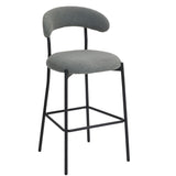 Counter Height Bar Stools With Powder Coating Base And Footrest