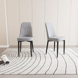 Modern Dining Chair With Cushions And Metal Legs