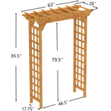 Arbor, Wedding Arch For Ceremony, Trellis For Plant Climbing, Christmas Decor Pergola For Garden Backyard - Yellow