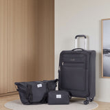 3 Piece Luggage Sets, Softshell Suitcase Spinner Wheels