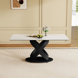 Rectangular Dining Table - Black / White