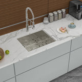 Undermount Steel Kitchen Sink, Deep Single Bowl Basin
