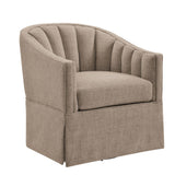 Solitude - Skirted Swivel Accent Chair With Hemp Like