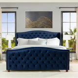 Marcella - Upholstered Shelter Headboard Bed Set