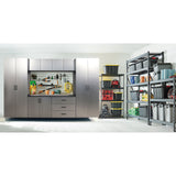 Astro Series - Metal Wall Mounted Base Drawer Storage Cabinet With Soft Closing Features - Metallic Gray