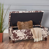Storage Ottoman - Brown Multi
