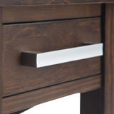 Kitchener - Narrow Side Table - Warm Walnut Brown