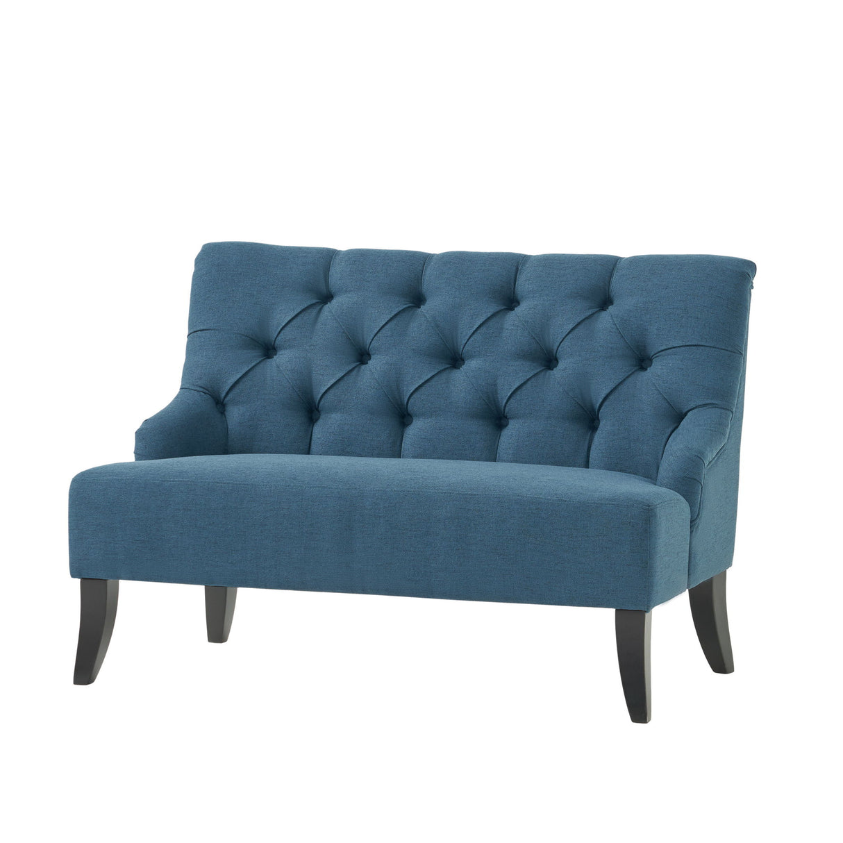 Nicole - French Style Upholstered Loveseat With Tufted Backrest