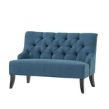 Nicole - French Style Upholstered Loveseat With Tufted Backrest