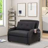 Versatile Pull Out Sofa Sleeper 3 In 1 With Wing Table & USB Charge, Compact Design