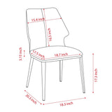 Contemporary Dining Chair (Set of 2) Comfortable Material For Home Or Office - Gray / White