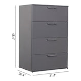 Bliss - Glossy 4 Drawer Jumbo Chest With Extra Deep Storage