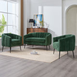 3 Piece Living Room Furniture Set Sofa & Armchairs