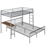 Bunk Bed With Desk, Ladder And Quality Slats For Bedroom