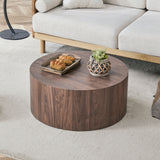 Cylindrical Coffee Table With Material For Living Room
