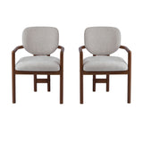 Upholstered Arm Dining Chairs (Set of 2)