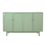 4 Door Intaglio Storage Cabinet - Mint Green