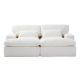 Double Chaise Lounge Chair, Oversized Upholstered Sleeper Cloud Couch
