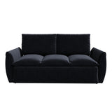 Pull Out Sofa Bed, 3 Seat Convertible Sleeper Sofa With 2 In 1 Pillow And Blanket Set