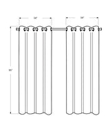 2 Pieces Set, Curtain Panel, Room Darkening, Grommet