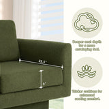 360° Modern Swivel Accent Chair Round Armchair, Thick Padded Single Lounge Sofa Upholstered Comfy