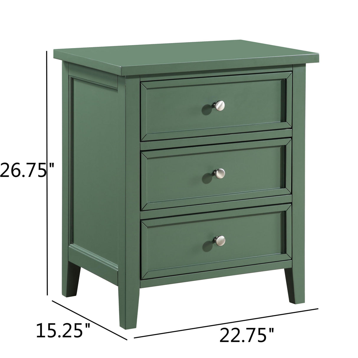 Luca - 3 Drawer Nightstand