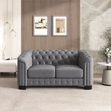 Upholstered Loveseat Sofa With Thick Removable Seat Cushion