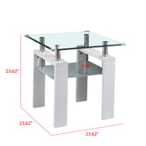 Clear Glass Top Side Table, Modern Design For Home