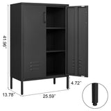 Suitable For Steel Storage Cabinets In Living Rooms, Kitchens, And Bedrooms, 2 Door Miscellaneous Storage Cabinet, Garage Tool Storage Cabinet, And Office File Cabinet 2 Movable Partitions