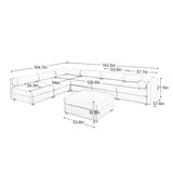 Modern Modular Sectional Sofa With Storag, Contemporary Cylindrical Design