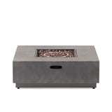 Modern Square Fire Pit With 50,000 Btu