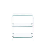 Tempered Clear Bent Glass Side Table Sofa Table, Multi Purpose Use, Premium Tempered Glass - Transparent