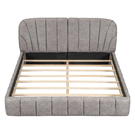 Elegant Design Upholstered Platform Bed