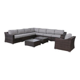 Outdoor Wicker Conversation Set With Cushions, All Weather
