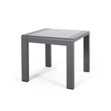 Cape Coral - Contemporary Side Table With Frosted Glass Top
