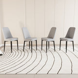 Modern Dining Chair With Cushions And Metal Legs