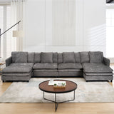Modular U Shaped Sofa, With Adjustable Layout For Comfort And Durability - Gray