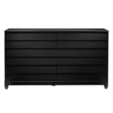 Modern 6 Drawer Solid Wood Dresser With Channel Pulls