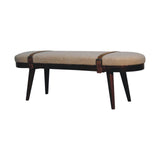 Nordholm Boucle Bench - Walnut