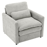 Cozy Upholstered Plush Cushion Armchair For Living Room