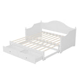Daybed With Extendable Trundle And Storage Drawers