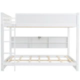 Bunk Bed With Storage Cabinets And USB Ports