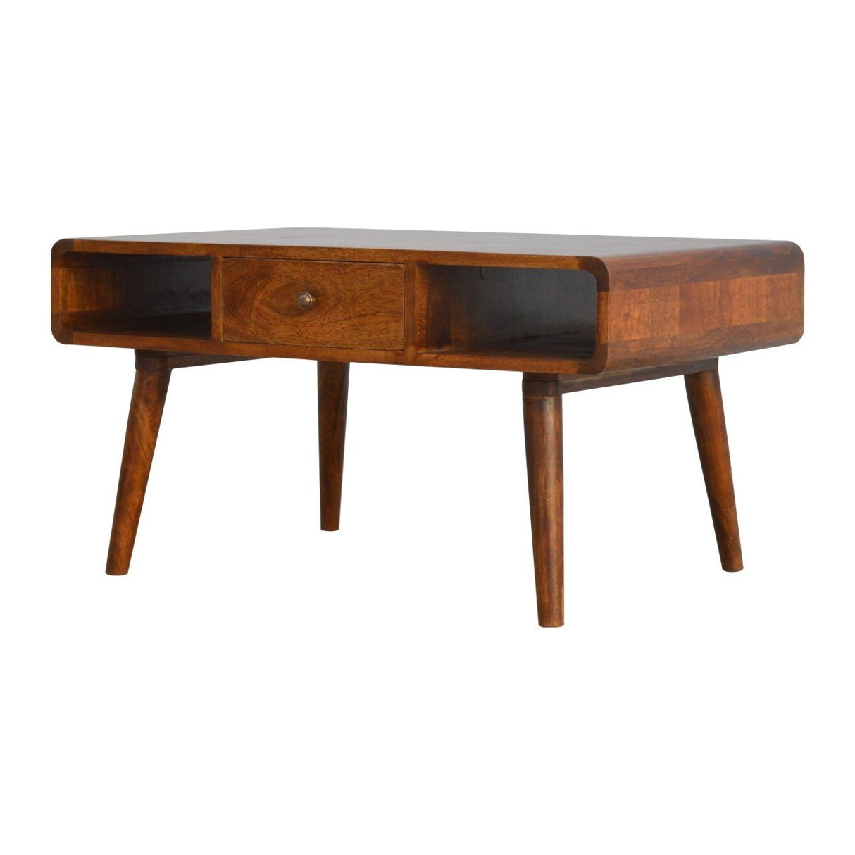 Solid Wood Curved Coffee Table