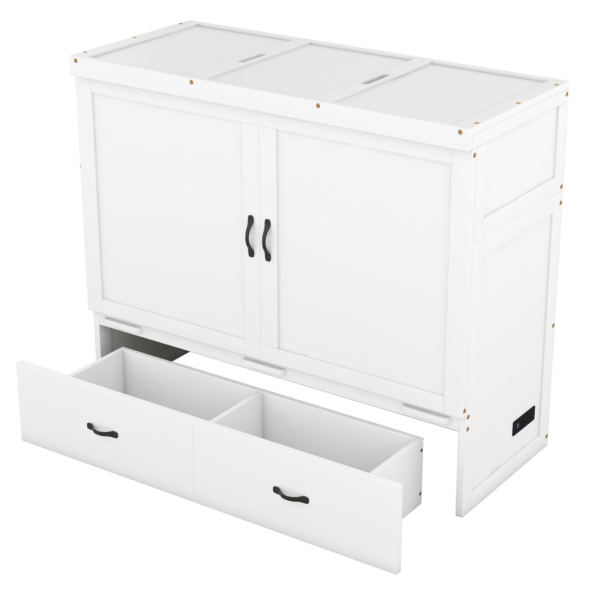 Murphy Bed With USB Port And A Large Drawer